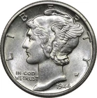 1944-D Mercury Dime  **GEM ALMOST UNCIRCULATED 58**