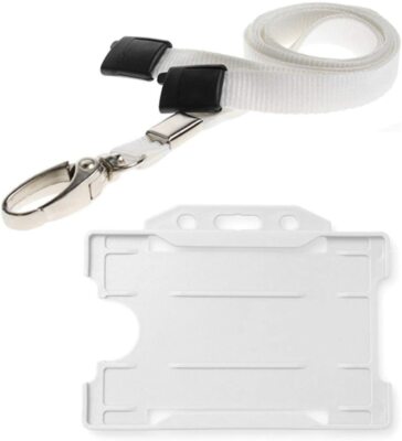 Ausweishalter & Schlüsselband Karabiner mit einzelnem Ausweishalter 10 Farben
