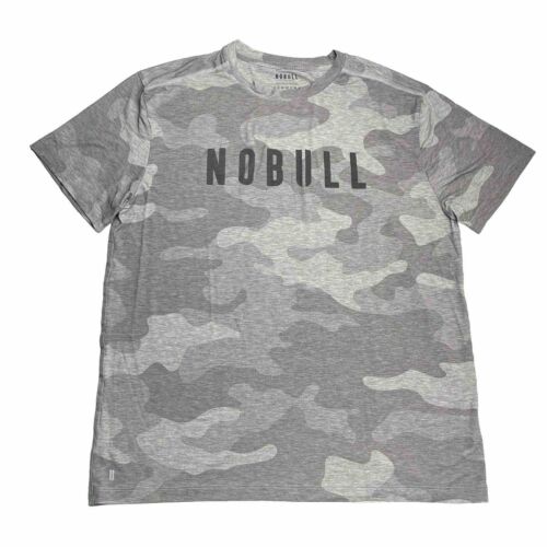 Nobull Shirt Men's XL Gray Camo Graphic Short Sleeve Workout Shirt - Picture 1 of 5