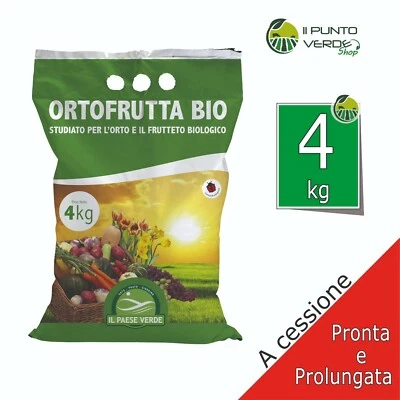 IL PAESE VERDE ORTOFRUTTA BIO 4 KG concime organico per agrumi frutteto orto biologico Agribios