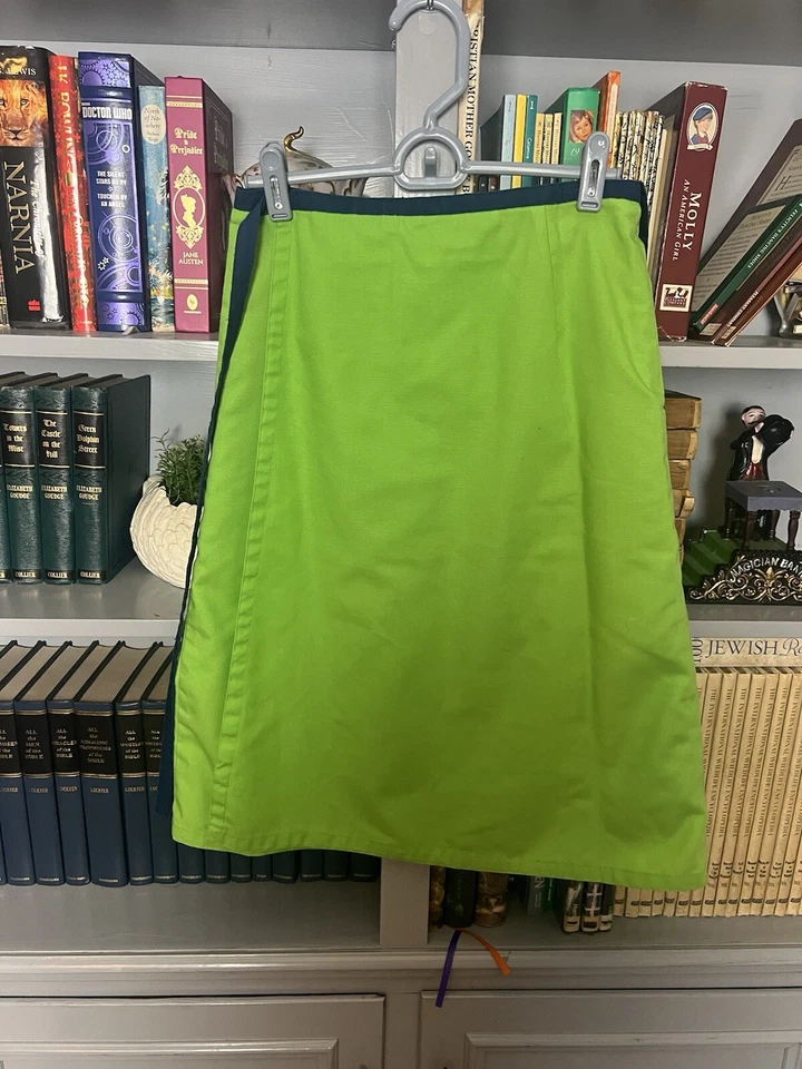 Ropa deportiva vintage años 70 de Dorothy Z para Talbots falda envolvente azul y verde S Foto 4 de 4