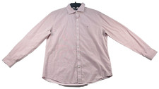 Tommy Hilfiger Button Down Shirt Mens size Large Pink Micro Checks Cotton