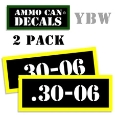 30-06 Ammo Label Decals Box Stickers decals - 2 Pack BLYW