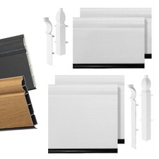 uPVC Roomline Plastic Skirting Sample Pack Torus / Ogee PVC Board