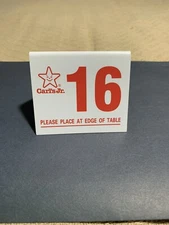 Classic Carl's Jr Table Tent Number Sign 16