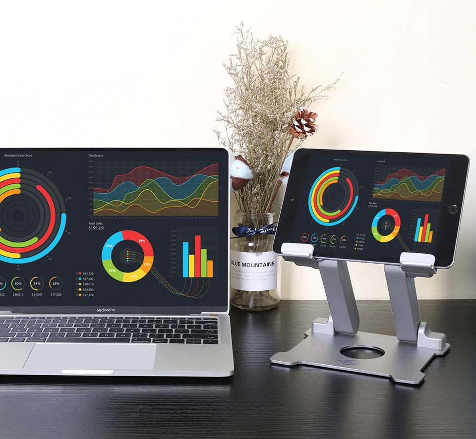 Tablet Stand,Super Sturdy Aluminum Stand Holder for iPad Pro Samsung Surface Pad - Image 4 of 4