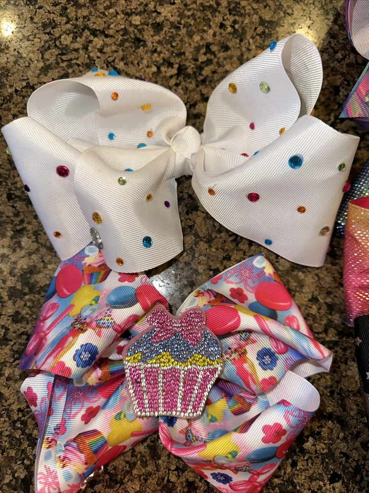 JoJo Siwa Arcos Grandes Lote De 7 Cupcakes Estrás Unicornio Sirena Arco Iris Foto 2 de 4