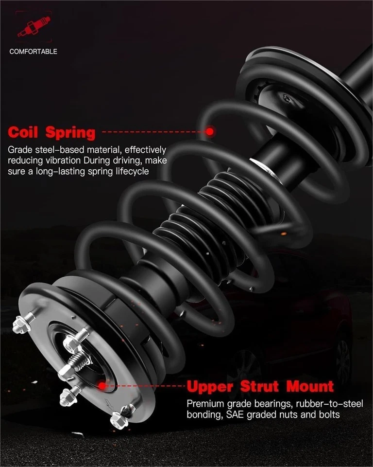 Front Struts Coil Spring Assembly for 2011 2012 2013 2014 Ford Edge Lincoln MKX - Image 4 of 4