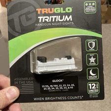TruGlo Tritium Handgun Night Sights for Glock 17 19 22-24 26 27 Green - TG231G1
