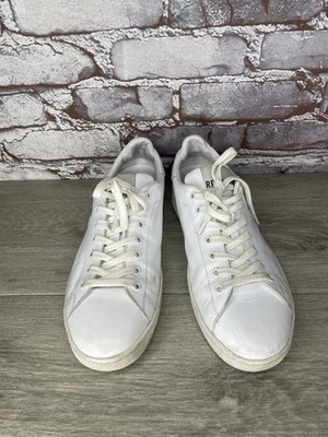RE/DONE 70 s Tennis White Leather Lace Low Casual Sneakers Women Sz 38EU/7.5M US