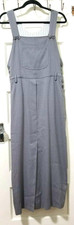 FLASH SALE VINTAGE Womens JRT Jumper LONG Dress 8 Medium Gray Pinstriped Pockets