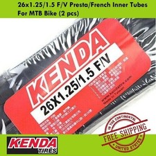 KENDA 26x1.25/1.5 F/V Presta/French Valve Inner Tubes For MTB Bike 2 pcs