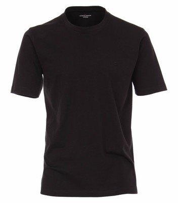 Casamoda T-Shirt Doppelpack Schwarz Kurzarm Normal Rundhals 100% Baumwolle