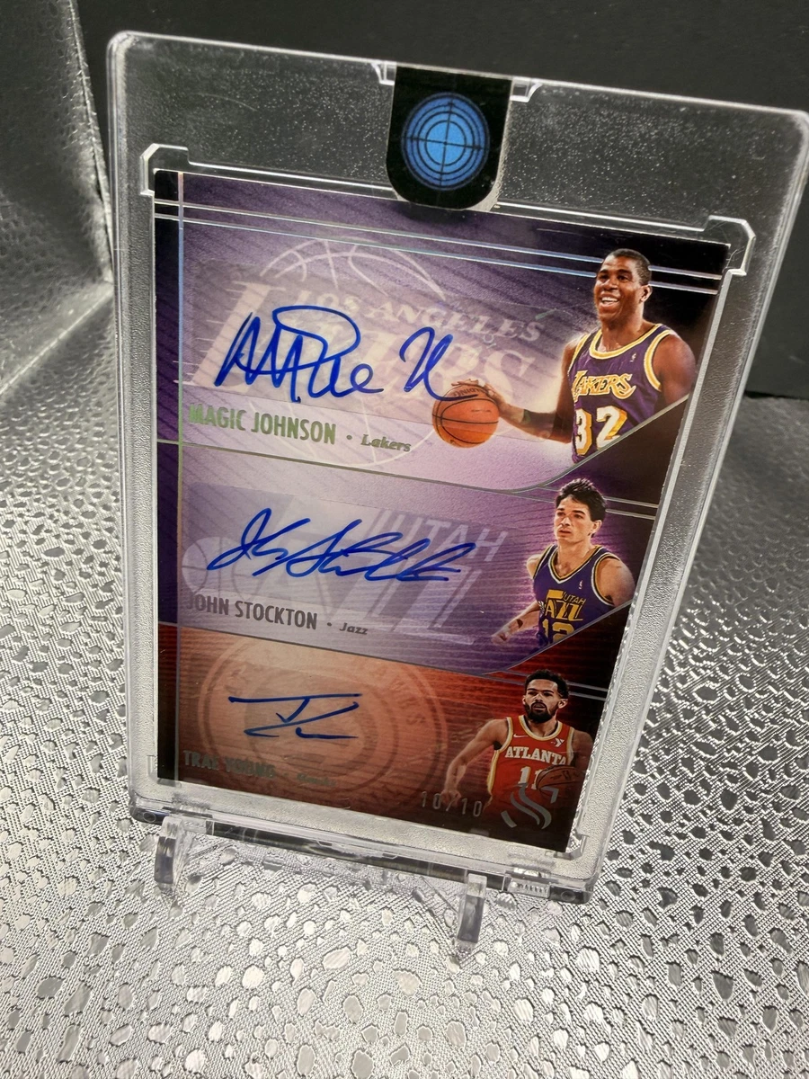 Panini Magic Johnson Basketball Autographed Sports Trading Cards