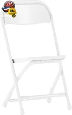 Kids White Plastic Folding Chair