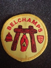 Vintage Scouts Cloth Badge Advertising Belchamps Scout Camp Essex