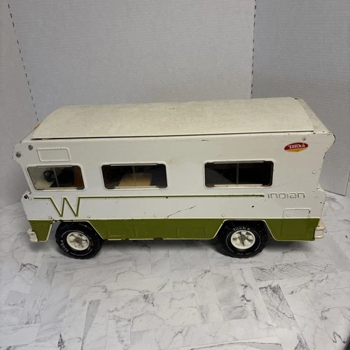 Vintage 1970s Tonka Winnebago Indian RV Motorhome Camper Pressed Steel Toy USA