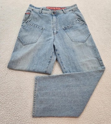 Vintage Ecko Unltd Jeans 40x32 Light Wash Baggy Y2K Raw Denim Skater Cotton RARE