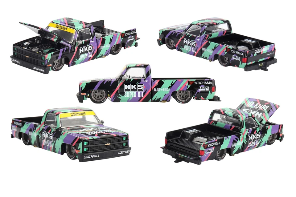 MINI GT / PLAN B Chevrolet Silverado Kaido HKS V1 1980 1:64 Modellauto MiniGT Kaido House KHMG174