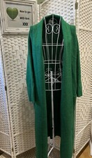 LADIES YUMI HEAVY KNIT RIBBED MAXI CARDIGAN/NTY222