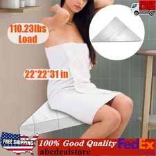 Stainless Steel Corner Shower Shelf Bathroom Triangle Support Rack Bath Shelves