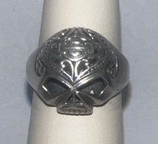 Bague crâne sterling Harley Davidson Mod HD estampillée taille 6
