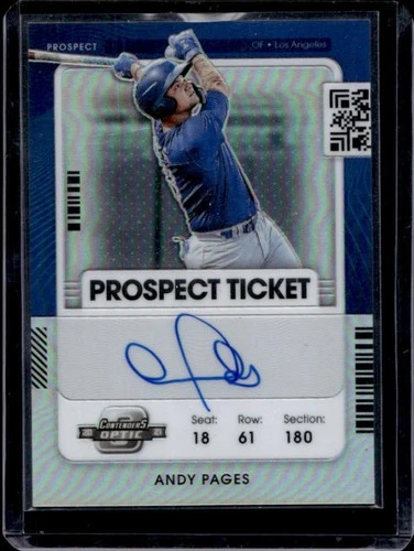 Andy Pages 2021 Donruss Optic Andy Pages Auto