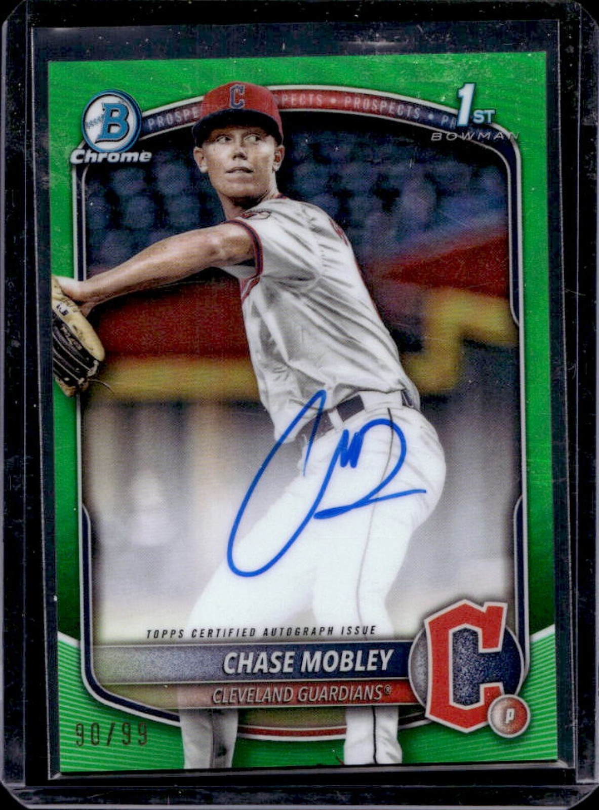 2025 Bowman Chase Mobley Chrome Auto Green Refractor 1st #90/99
