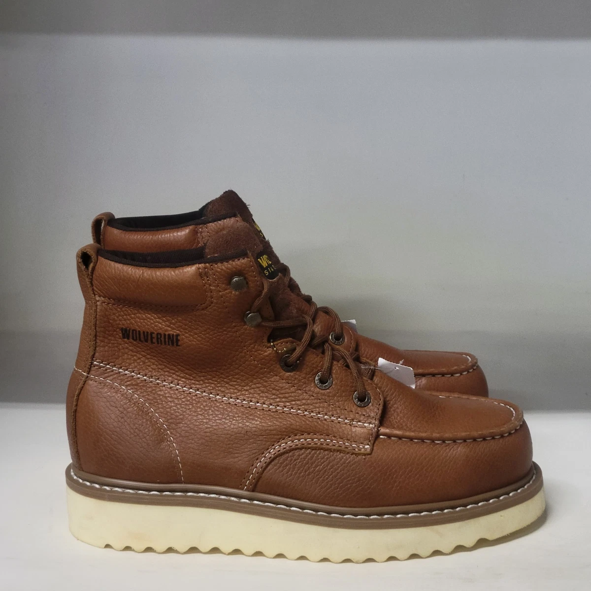 WOLVERINE Bedford Steel-Toe Oxford SR Industrial Men Shoes  Size 9.5M Brown Wolverine Workwear Steel Toe Solid Boots for Men for Sale  main image 3