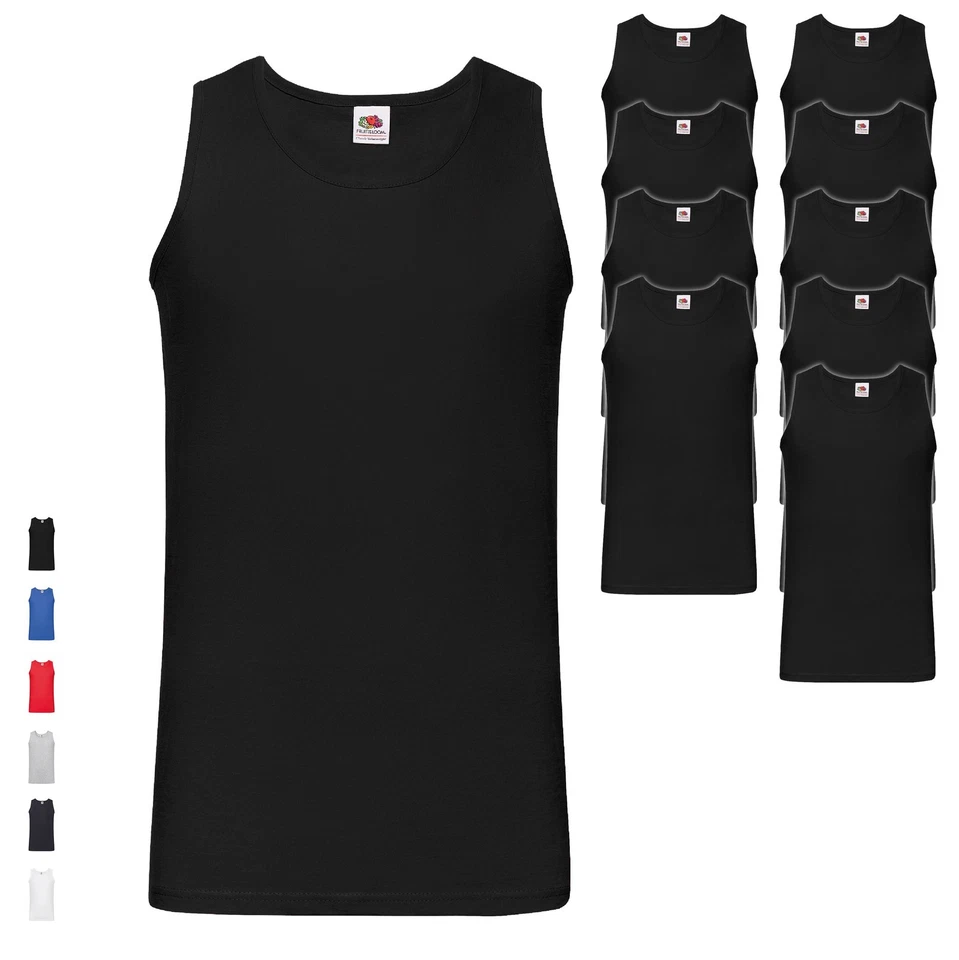 10er Pack Fruit of the Loom Valueweight Athletic Vest Unterhemd Axelshirt Shirt - Bild 1 von 1