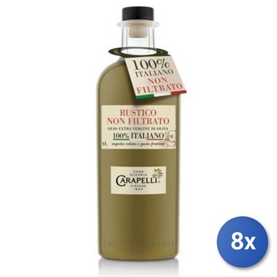 8x Multipack Öl Carapelli Extra Verginerustico 100% Itali Lt1