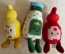 Gigglescape Plush Food 3-Pack – Ketchup, Mustard & Ranch – Toy FREE SHIPPING!