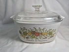 Corning Ware Spice of Life A-3-B 3 Qt Casserole Dish w/ Pyrex A-9-C Lid Vintage