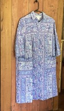 Vintage MODELS COAT Housecoat Floral House Dress Muumuu Pearl Snap Size 14 NWOT