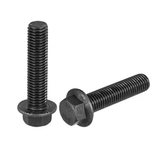 M14-2x60mm Hex Serrated Flange Bolts 10.9 Grade Carbon Steel Screws 2pcs