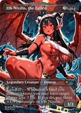MTG - Ob Nixilis, the Fallen - Fanart Borderless Style - EDH / Playtest