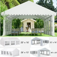 Outdoor Party Tent Carport Heavy Duty Canopy Gazebo 20'x40' 16'x32' 13'x26'