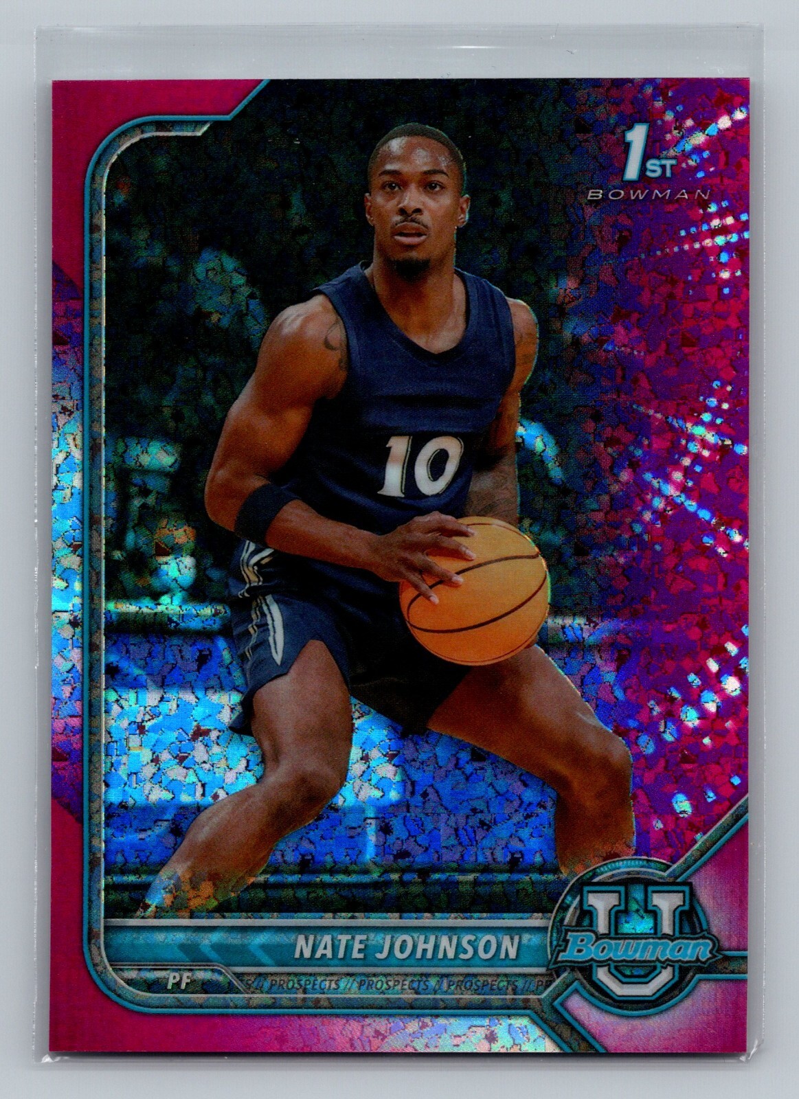 Nate Johnson 2022 Bowman U Basketball Chrome #59  Fuchsia Mini Diamond  /150
