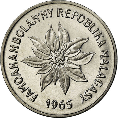 [#102897] Moneta, Madagascar, 2 Francs, 1965, Paris, MS(65-70), Stal nierdzewna, - Zdjęcie 1 z 2