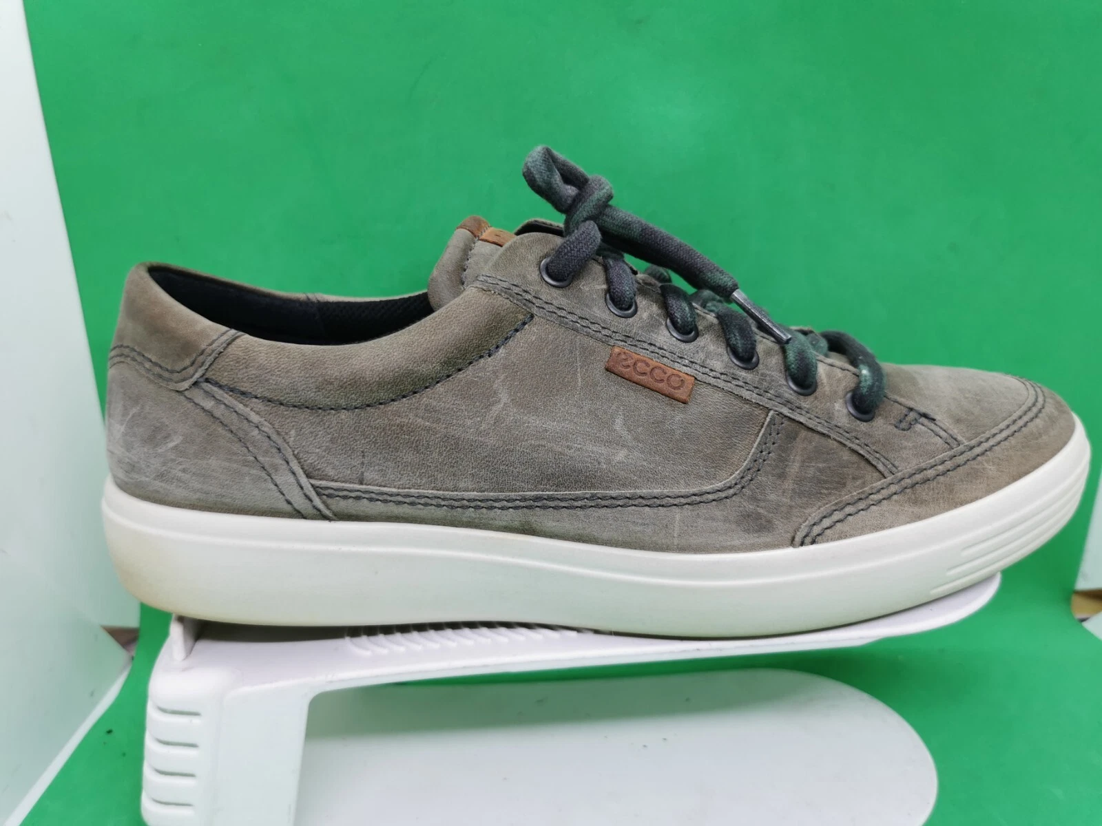 Sneaker casual da uomo Ecco 7 morbide taglia 10 44 marrone chiaro pelle talpa