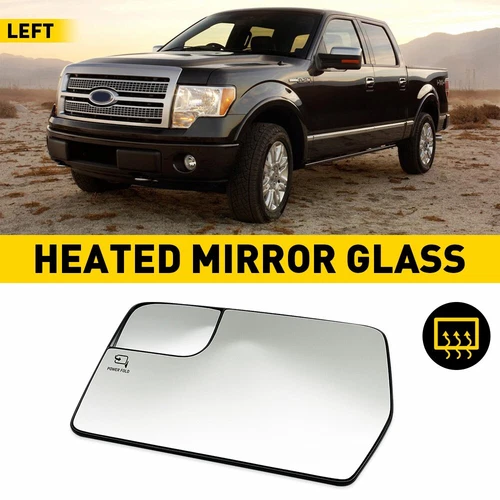 For 2011-14 Ford F150 F-150 Pickup Driver Side Replacement Mirror Glass w/Heated