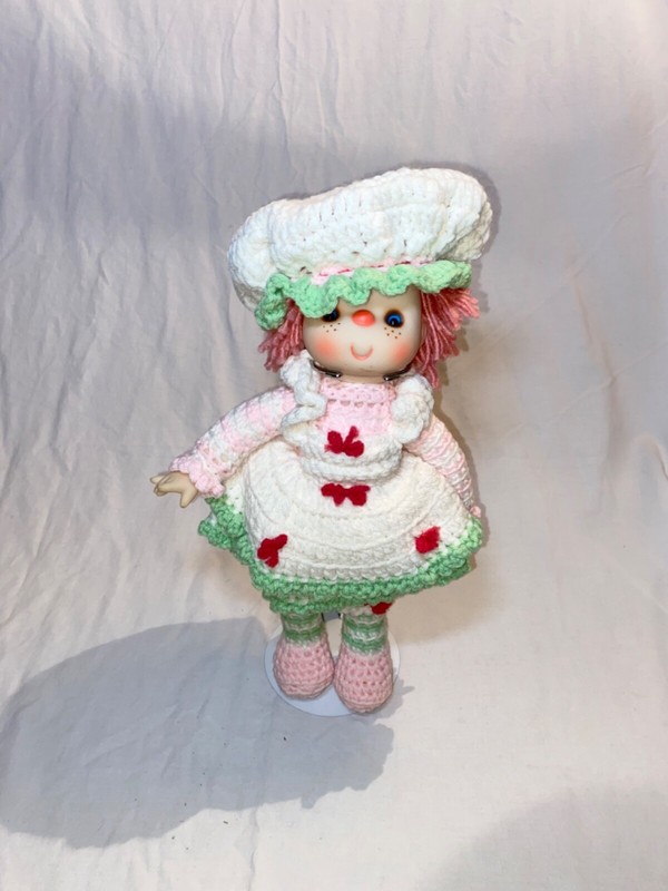 Vintage Strawberry Shortcake Doll Knit Clothing and Body Vinyl Head & Hands 12"