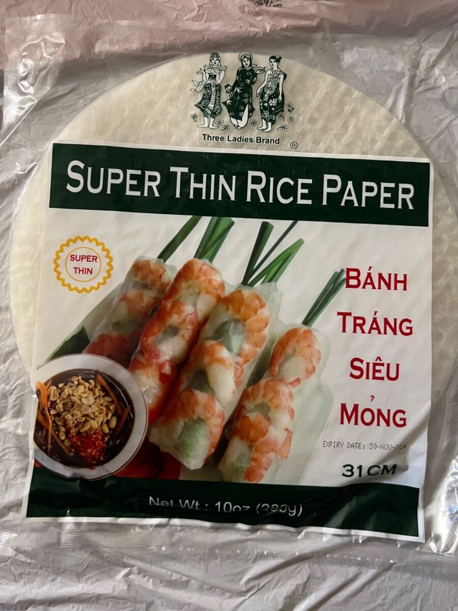 Spring Roll Rice Paper Wrappers/ Pandan/ Tumeric/Chilli - Banh Trang - Ruoc  Say
