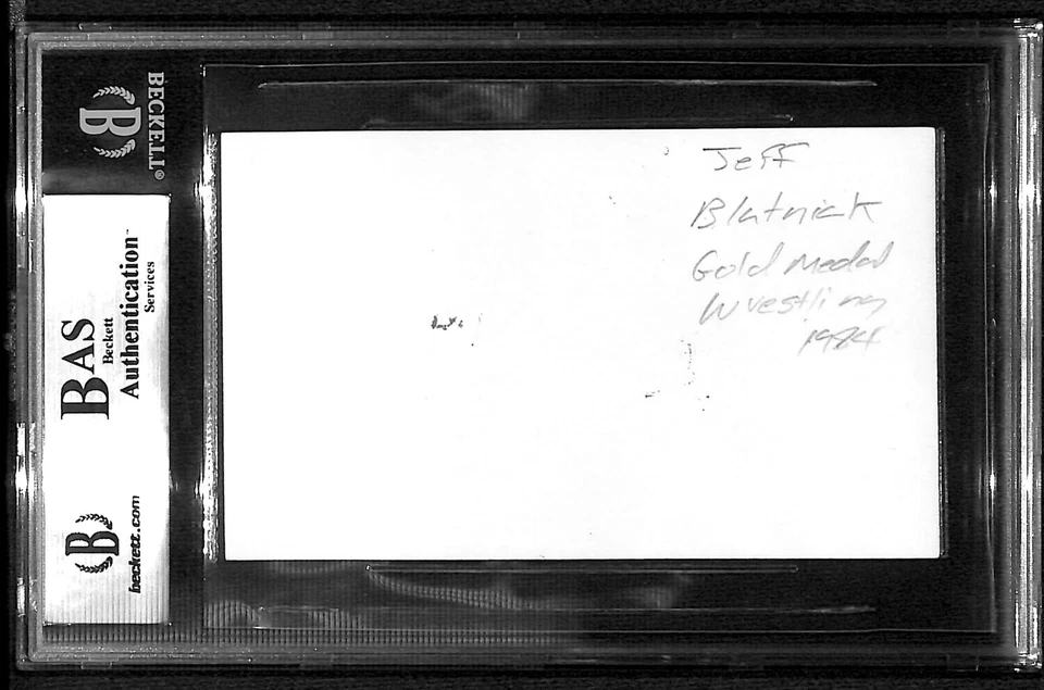 Jeff Blatnick Signed 3x5 Index Card BAS Beckett COA UFC Olympic Wrestling Auto'd - Image 4 of 4