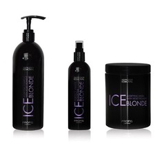 Ice Blonde Anti Gelbstich Silberpflege Set Silber Shampoo Haarmaske Spray Silver
