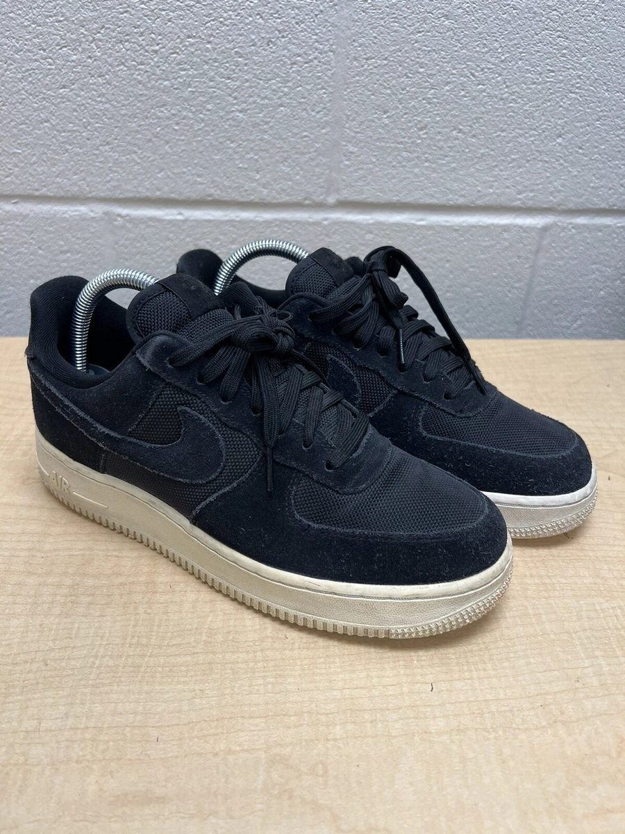 Nike af1 black clearance suede