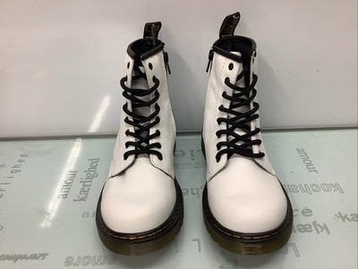 Dr. Martens AirWair 1460J White Zip Up Boots  US Size 5 Girls 4 Boys (EU 36).