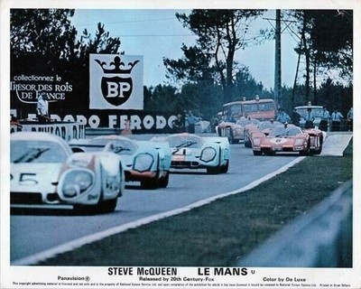 Le Mans 1971 Porsche 917K and Ferrari 512s race circuit de la Sarthe 11x14 photo