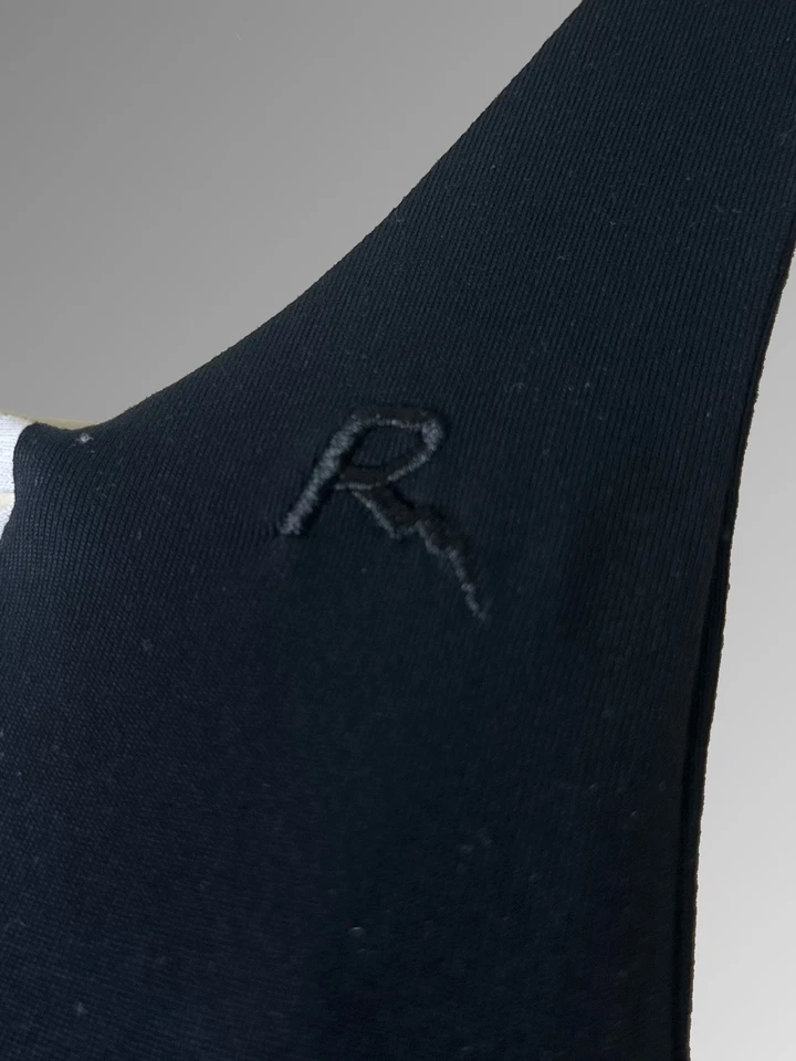 RARR Designs Lattice Front Cross Back Sport Bra Size S Black New - image 3 of 4