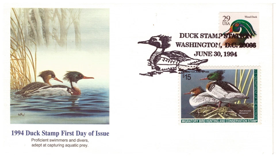 Duck Stamp Fleetwood FDC Collection 1994-2002 Cat Val $210 ZAYIX 0825JG4576 - Image 2 of 4